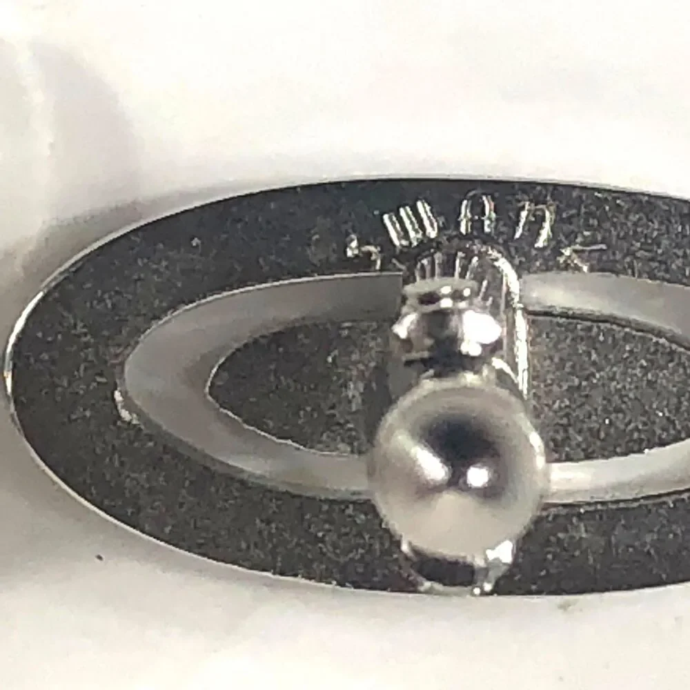 Vintage Swank cufflinks long oval open silver tone design 1
